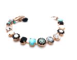 Mariana Bracelet Charming Turq, Shell Minerals & Black Swarovski Crystals Africa Coll. - Image 2