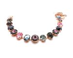 Mariana Bracelet Gorgeous Snowflake Obsidian Mineral & Swarovski Crystals Africa Coll. - Image 3