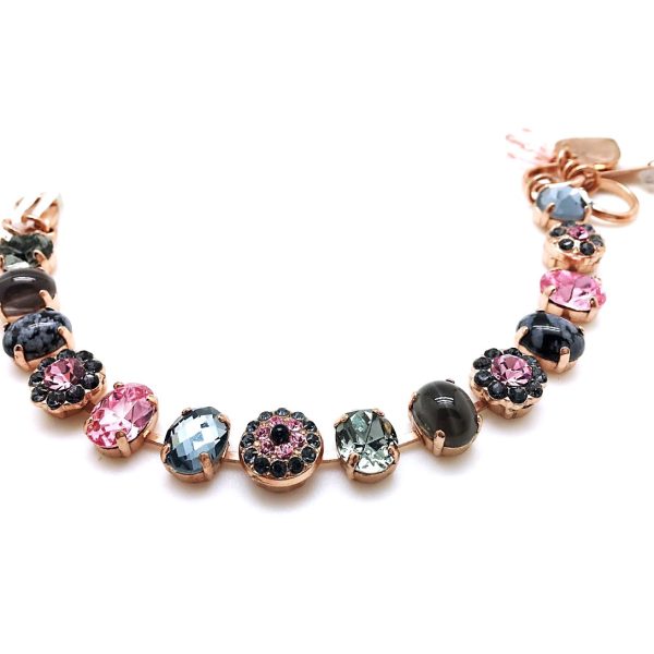 Mariana Bracelet Gorgeous Snowflake Obsidian Mineral & Swarovski Crystals Africa Coll.