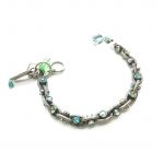 Mariana Bracelet Chain Peridot & Lt Turq Swarovski Crystals Caprioska Cocktail Hour Coll.
