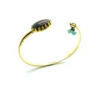 Mariana Bracelet Sleek Bangle Jasper Mineral & Opal Swarovski Crystal My Treasures Coll.