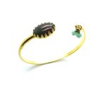 Mariana Bracelet Sleek Bangle Jasper Mineral & Opal Swarovski Crystal My Treasures Coll. - Image 3
