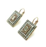 Mariana Earrings Glitzy Moonlight & Amber Austrian Crystals Songbook Coll.
