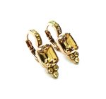 Earrings By Mariana Woman Classy Golden Shadow Swarovski Crystals - Image 3
