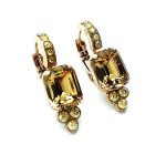 Earrings By Mariana Woman Classy Golden Shadow Swarovski Crystals - Image 2