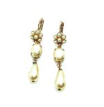 Mariana Earrings Dangling Pearl Mineral My Treasures Coll. - Image 3