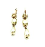 Mariana Earrings Dangling Pearl Mineral My Treasures Coll.