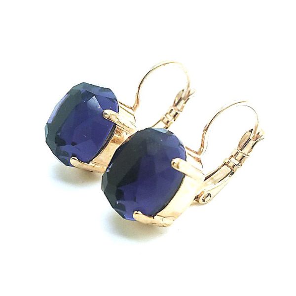 Mariana Earrings Simply Elegant Round Amethyst Mineral My Treasures Coll.