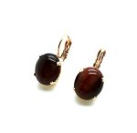 Mariana Earrings Precious Red Tiger Eye Mineral My Treasures Coll.