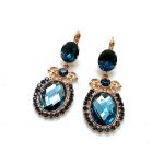 Mariana Earrings Elegant Montana Blue Swarovski Crystal My Treasures Coll. - Image 2