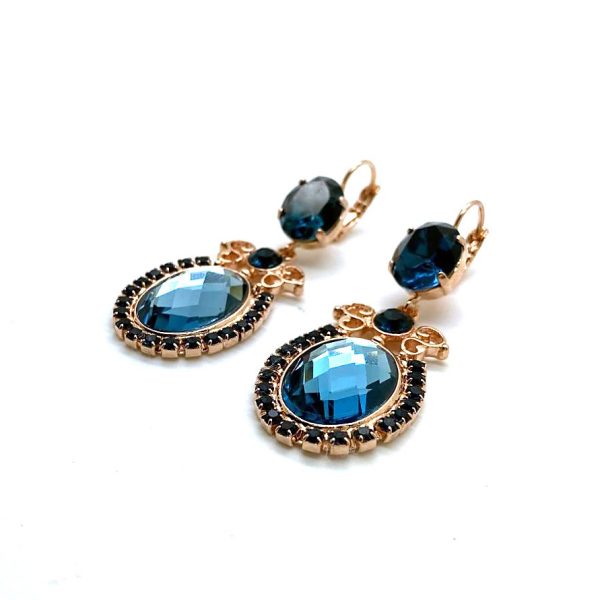 Mariana Earrings Elegant Montana Blue Swarovski Crystal My Treasures Coll.