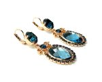 Mariana Earrings Elegant Montana Blue Swarovski Crystal My Treasures Coll. - Image 3