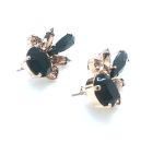 Earrings By Mariana Exude Elegance Jet and Topaz Swarovski Crystals - Image 3