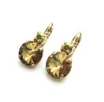 Earrings By Mariana Woman Adorable Colorado Topaz and Dorado Swarovski Crystals - Image 2
