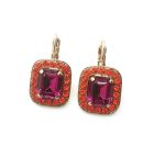 Mariana Earrings Classy Hyacinth & Fuchsia Austrian Crystals Lady Marmalade Songbook Coll. - Image 2