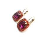 Mariana Earrings Classy Hyacinth & Fuchsia Austrian Crystals Lady Marmalade Songbook Coll. - Image 3