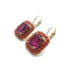 Mariana Earrings Classy Hyacinth & Fuchsia Austrian Crystals Lady Marmalade Songbook Coll.