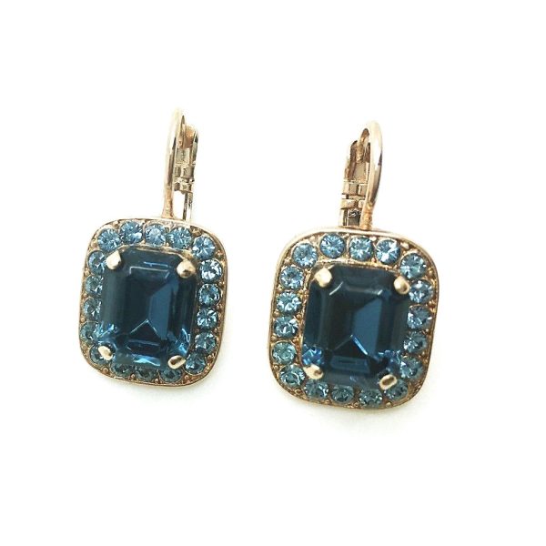 Earrings By Mariana Woman Timeless Montana and Sapphire Swarovski Crystals
