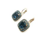Earrings By Mariana Woman Timeless Montana and Sapphire Swarovski Crystals - Image 2