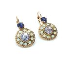 Earrings By Mariana Woman Tanzanite and Light Amethyst Swarovski Crystals - Image 3