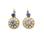 Earrings By Mariana Woman Tanzanite and Light Amethyst Swarovski Crystals