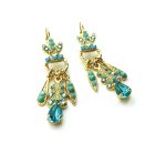 Mariana Earrings Ocean & Light Blue Swarovski Crystals On A clear Day Inspiration Coll. YG Plated - Image 2