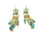 Mariana Earrings Ocean & Light Blue Swarovski Crystals On A clear Day Inspiration Coll. YG Plated - Image 3