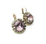Earrings By Mariana Woman Faceted Pink and Gold Swarovski Crystals - Image 2