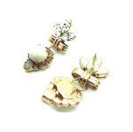 Mariana Earrings Exquisite White Turq Mineral & Clear Swarovski Crystals Nirvana Coll. - Image 3