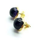 Mariana Earrings Dainty Round Amethyst Mineral My Treasures Coll. - Image 3