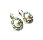 Mariana Earrings Shimmering Cream Pearl & AB Swarovski Crystals My Treasures Coll. - Image 3