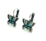 Mariana Earrings Butterfly Shaped Turquoise & Peridot Austrian Crystals Caribbean Life Coll. - Image 3
