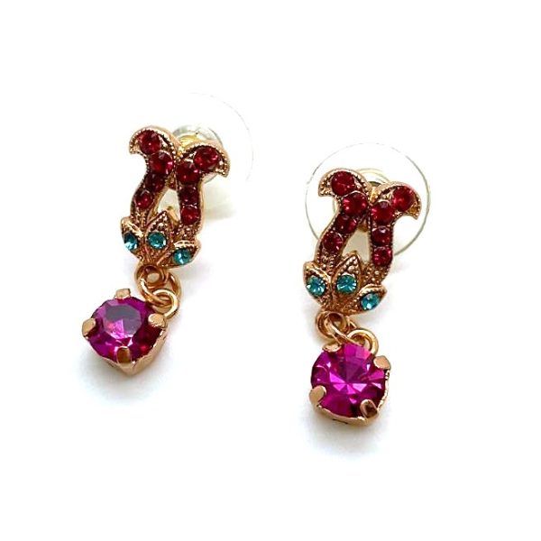Mariana Earrings Lovely Tulip Multi Color Swarovski Crystals Daphne East Meets West Coll.