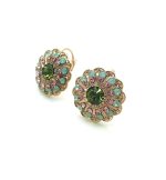 Mariana Earrings Adorable Opal, Lt Rose & Green Austrian Crystals My Treasures Coll.