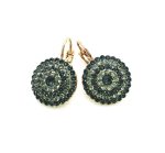Mariana Earrings Elegant Morion & Silver Night Swarovski Crystals My Treasures Coll.