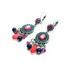 Mariana Earrings Chandelier Multi Color Austrian Crystals Sorbet Sweet Summer Coll. - Image 2