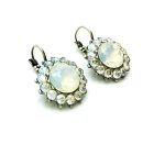 Earrings By Mariana Woman Glitzy Floral Clear and Opal Swarovski Crystals - Image 3