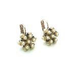 Mariana Earrings Precious Flower Shaped Pearl Mineral My Treasures Coll. - Image 3