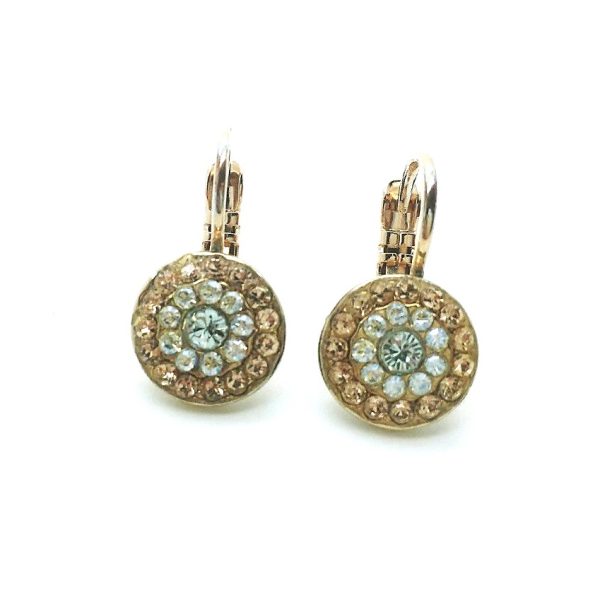 Mariana Earrings Dainty Moonlight & Lt Amber Austrian Crystals Songbook Coll.