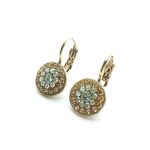 Mariana Earrings Dainty Moonlight & Lt Amber Austrian Crystals Songbook Coll. - Image 2