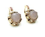 Mariana Earrings My Treasures Coll. Sassy Rose Quartz Mineral, Lt Rose & AB Austrian Crystals - Image 3