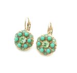 Mariana Earrings Dainty Greens Swarovski Crystals Athena Caribbean Life Coll.