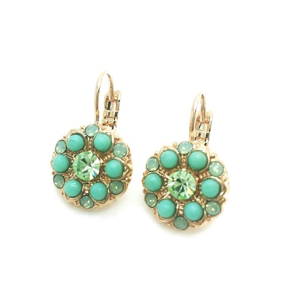 Mariana Earrings Dainty Greens Swarovski Crystals Athena Caribbean Life Coll.
