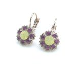 Mariana Earrings Floral Amethyst & Yellow Opal Austrian Crystals Massai Africa Coll.