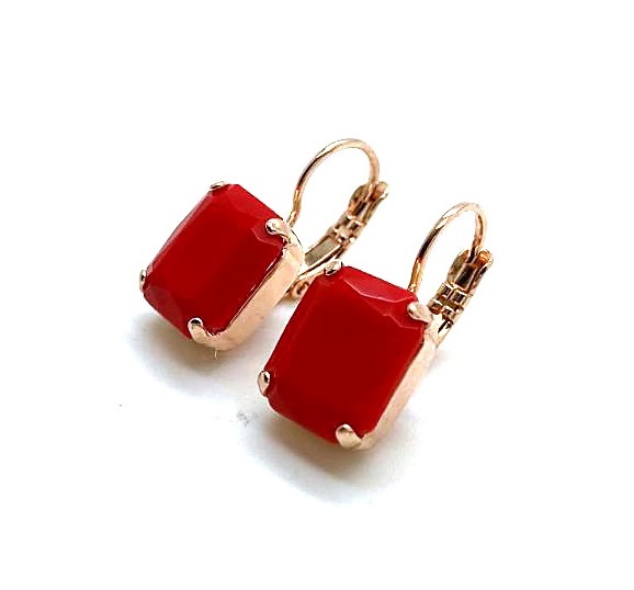 Mariana Earrings Sassy Cherry Red Austrian Crystals My Treasures Coll.