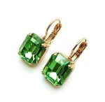 Earrings By Mariana Woman Gorgeous Peridot Swarovski Crystals - Image 2