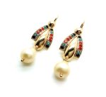 Mariana Earrings Fashionable Pearl Mineral & Multi Color Austrian Crystals Caribbean Life Coll. - Image 3
