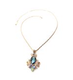 Mariana Necklace Pendant Chandelier Multi Color Swarovski Crystals My Treasures Coll. - Image 3