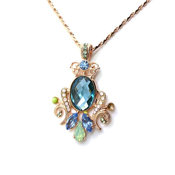 Mariana Necklace Pendant Chandelier Multi Color Swarovski Crystals My Treasures Coll.
