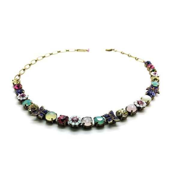 Mariana Necklace Floral & Butterfly Multi Color Austrian Crystals My Treasures Coll.